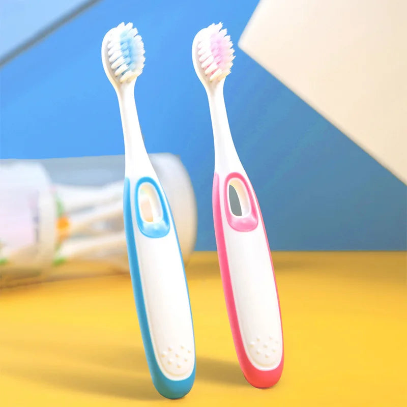 8 PCS Children's Toothbrush Soft Bristle Advanced Toothbrush Household Supplies Daily Necessities Convenient Barrel Packaging